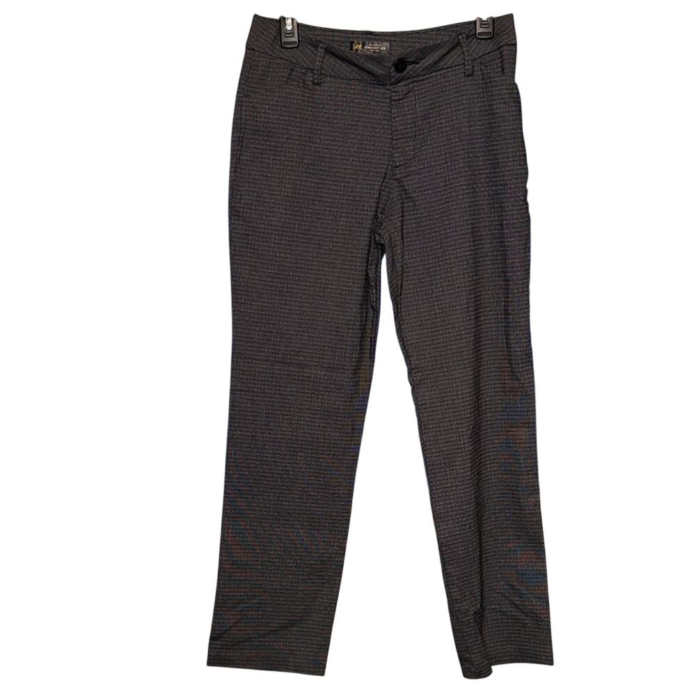 Lee Relaxed Fit Straight Leg Pants Women’s 8 Short Gray Mid Rise Career